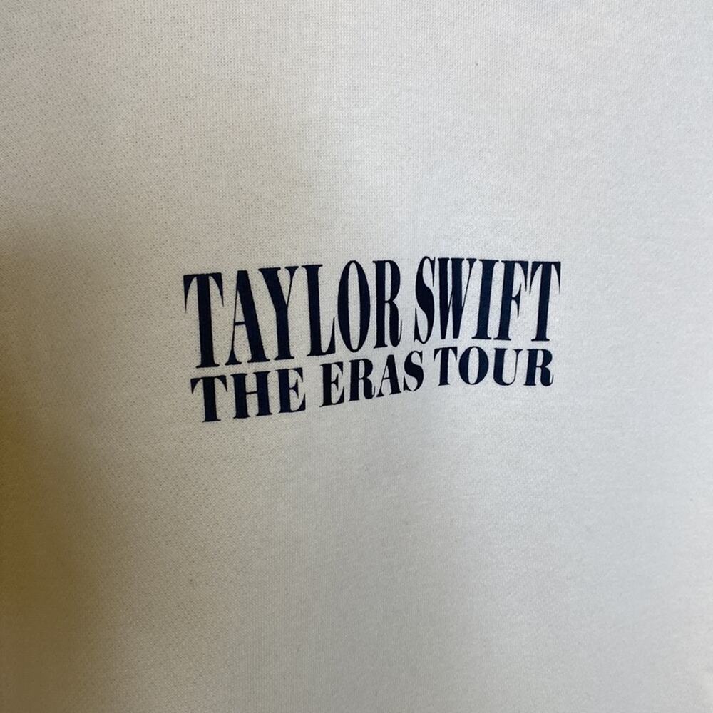 Taylor Swift Cream Official Eras Tour Hooded Pullover Sweatshirt NWOT Sz 2XL - Picture 2 of 12